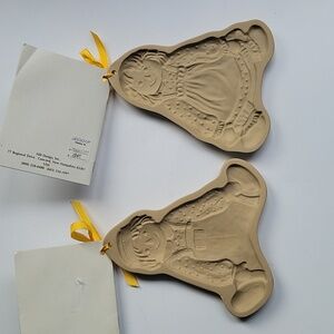 NWT  Vintage Brown Bag Cookie Art Molds Raggedy Ann 1985 & Andy 1986 Hill Design